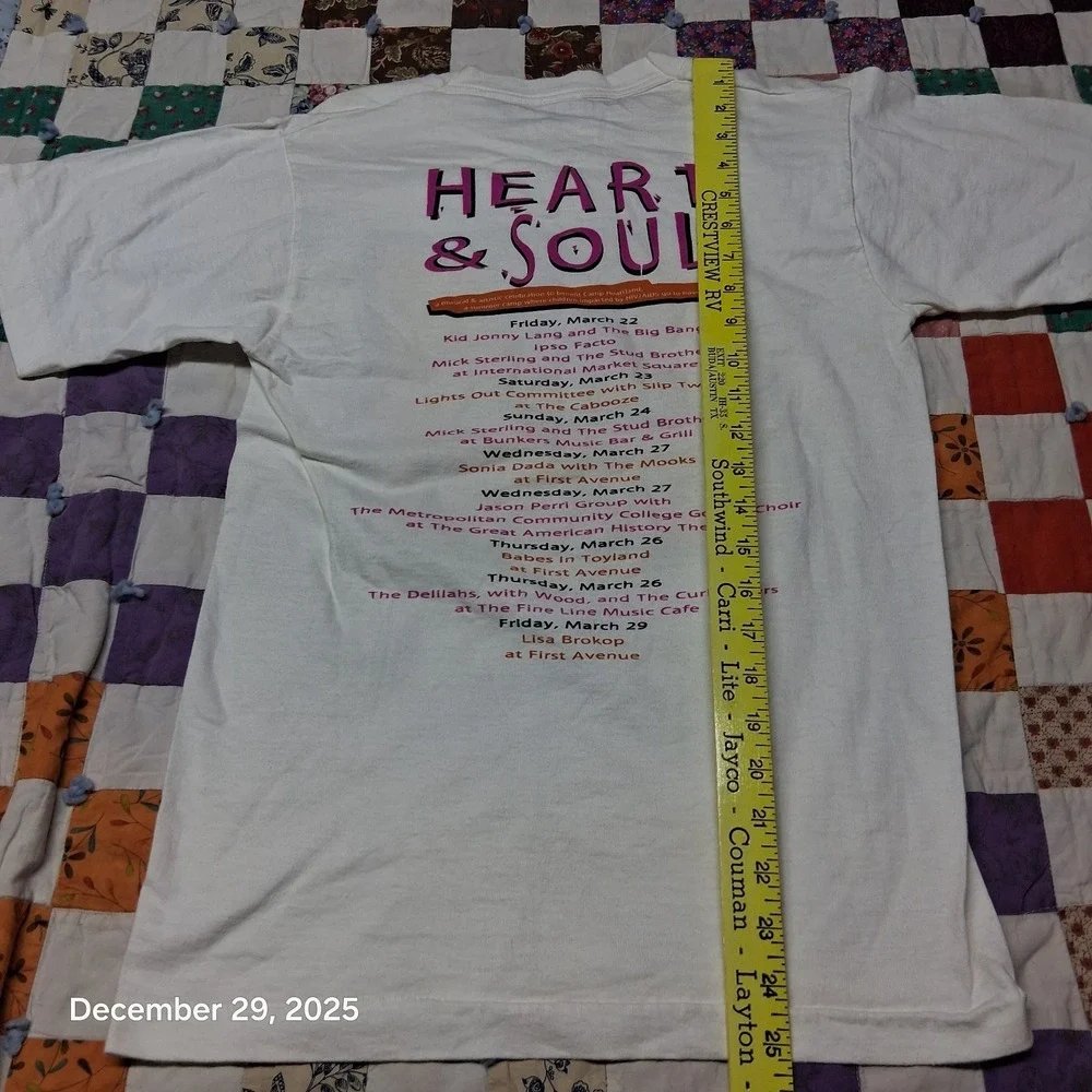 VTG MN Heart & Soul Festival T‎ Shirt Single Stitch Size Small Signed 90s